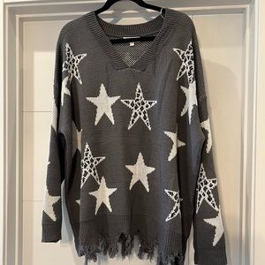 Umgee star sweater. Oversized. Great with Leggings.